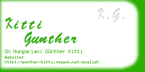 kitti gunther business card