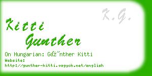 kitti gunther business card